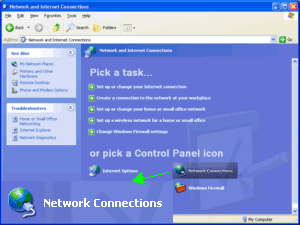 control panel - network connections